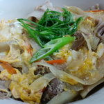 広島市南区役所食堂 - 豚肉の柳川風どんぶり