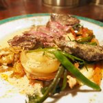 プールトワ - ランチコース 1820円 の希少部位、牛イチボ肉のステーキ