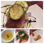 ビストロ ラ ポーレ - おつれさまはランチコース1800円
      メインは鶏のコンフィでしたがこちらも美味しいそうですよ、綺麗に召し上がっていました^ ^