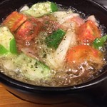 Sousaku dainingu aki - 海老とお野菜のアヒージョ‼️