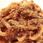 Giglio - パスタ+前菜 1365円 の岩手産短角牛腿肉を赤ワインで煮込んだソース ポロネーニャ風 シエナ伝統パスタ "イ・ピーチ"