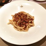 Giglio - パスタ+前菜+デザート 1680円 の岩手産白金豚を白ワインで煮込んだソース シエナ伝統のパスタ ”イ・ピーチ”