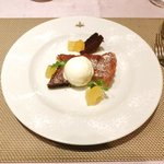 Giglio - パスタ+前菜+デザート 1680円 のクルミ入りパイ、ガトーショコラ、リコッタチーズのアイス