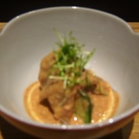 寿斗 ふかがわ - カワハギの肝醤油和え