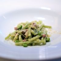 ポンテ ベッキオ - 河内鴨とウスイエンドウのストラート　 　ペコリーノとパルミジャーノで