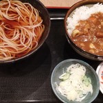 秀月 - サービスランチセット（ミニ蕎麦・ミニカレー丼付）