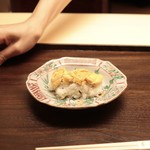 木山 - ●御飯 佐賀一番海苔 天草の白雲丹 帆立 もち米