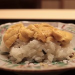 木山 - ●御飯 佐賀一番海苔 天草の白雲丹 帆立 もち米