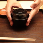 Kiyama - ●胡麻豆腐 蒸し鮑 焼茄子と魚出汁