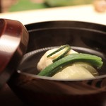 木山 - ●蟹真丈 オクラ 加賀太胡瓜