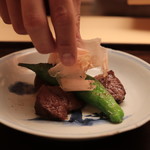 木山 - ●フィレ肉 鷹ヶ峰唐辛子炭焼き