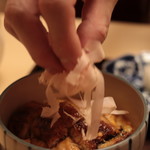 木山 - 節ON●卵丼の上に鰻蒲焼