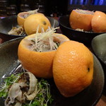 キサラギ - 加賀野菜の酢の物をグレープフルーツの器に！