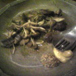 ワインと料理 Soleil　 - 砂肝のコンフィときのこのソテー