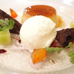 Giglio - パスタ+前菜+デザート 1900円 のプリン、ヨーグルトアイス、ガトーショコラ盛り合わせ