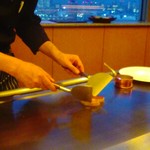 鉄板焼 銀杏 - シェフの手技