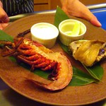 鉄板焼 銀杏 - 伊勢海老と鮑