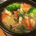 Sousaku dainingu aki - 海老とお野菜のアヒージョ‼️