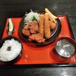 ふじやからあげ - ミックスフライ定食（大）