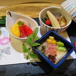 彩懐石 わらび高砂 - 先付け3品