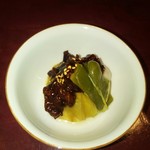 りょうりや 御旅屋 - 賀茂茄子肉味噌がけ