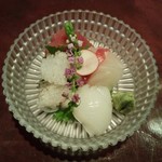 りょうりや 御旅屋 - 天然鯛　こしび　鱧　烏賊