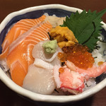 いっさく - 北海丼¥1390+ご飯大盛無料