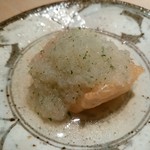 蓮 - 太刀魚のから揚げ　みぞれをかけて