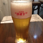 Horumon Yakiniku Chibazu Guriru - 生ビールはスーパードライです。