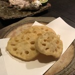 魚と野菜 つじ田 - 新れんこん天ぷら