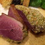 北島亭 - 鴨胸肉のロースト。