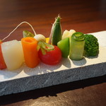 ラ カンロ - バーニャカウダに使う野菜UP