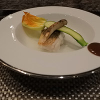 こくら - コチ、花ズッキーニ、松茸