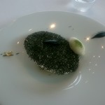 レストラン タテル ヨシノ 銀座 - 抹茶のヴァシュラン　グレープフルーツのムースグラッセ