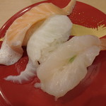 回転寿司 余市番屋 - おすすめの３貫盛り