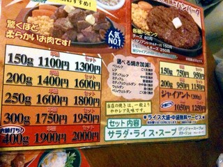h Misuta Denja - 400gステーキセットがCP高いです。女子2人で食べてもOKでした。