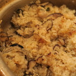 やなぎ澤 - 牡蠣と炙り冬子椎茸の炊き込みご飯