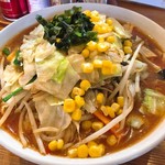 あしま園 - 野菜ラーメン・辛味噌(700円)