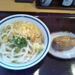 釜揚げうどん岡じま - かけうどん ２２０円(税込)＋いなり寿司 ８０円(税込)(2017年8月14日撮影)