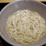 つきじ 文化人 - お茶をかけた、冷かけ蕎麦