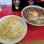 つけそば 丸長 - チャーシューやさい、卵入り