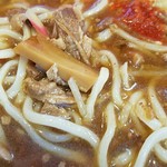 つけそば 丸長 - メンマ、ナルト