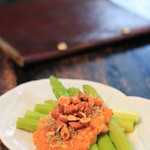 軽井沢 川上庵 - アスパラのサラダ