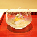 銀座 しのはら - ☆大原の鮑、赤雲丹、噴火湾の甘海老