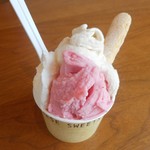 ジェラート（濃いミルク、 いちご、和栗）