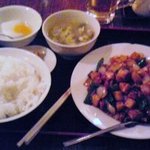 Chuukaryourishiawasekan - 鶏肉の中華味噌炒め定食