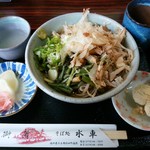水車 - 「山菜おろしそば」大盛