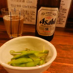 炉ばたかぶと - ビール＆お通し