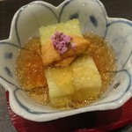 おおたに - 雲丹と焼き茄子、アスパラのムース