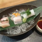 おおたに - 鰈、帆立貝柱、剣先いかのお造り